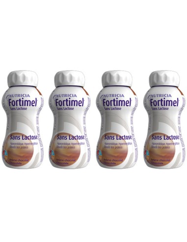 Fortimel Protein Supplement Lactose Free Chocolate Pack 4 x 200ml
