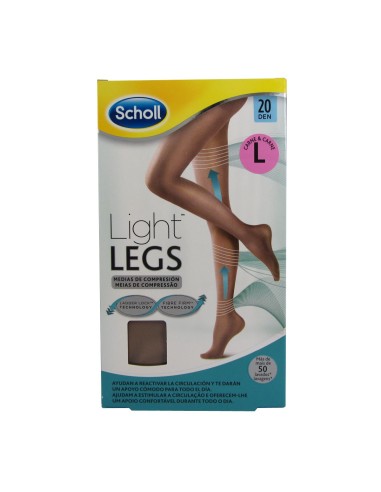 Scholl Light Legs Compression Tights 20Den Skin Large