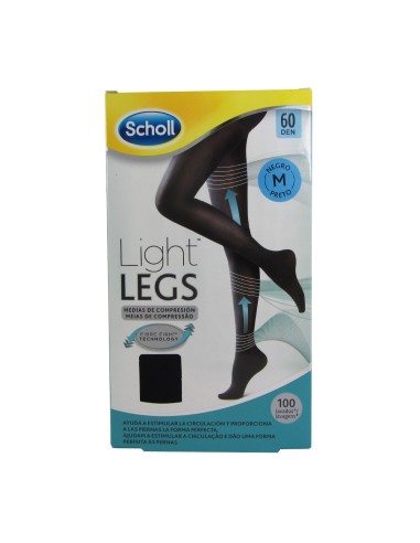Scholl Light Legs Compression Tights 60Den Black Medium