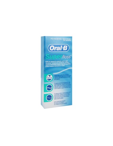 Oral B Superfloss Dental Floss Mint 50 Flosses