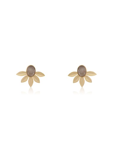 M Rio Margot 4 Petals Gold Plated Silver Earrings