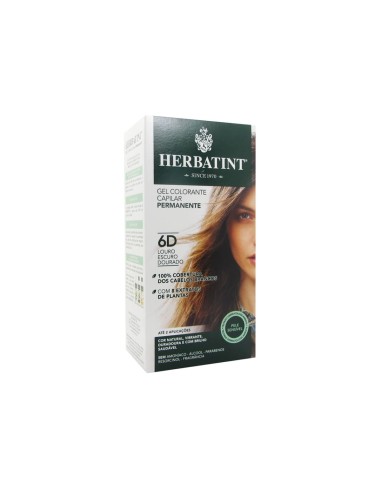 Herbatint Permanent Hair Color Gel 6D Dark Blonde Golden 150ml