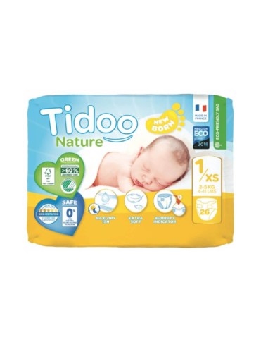 Tidoo Newborn Diapers 1XS (2-5Kg) 26pcs