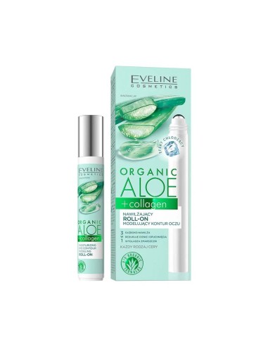 Eveline Cosmetics Organic Aloe and Collagen Roll-On Eye Contour 15ml
