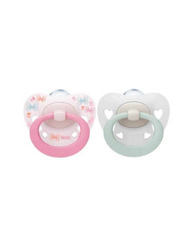 NUK Signature Silicone Soother 0-6m x2