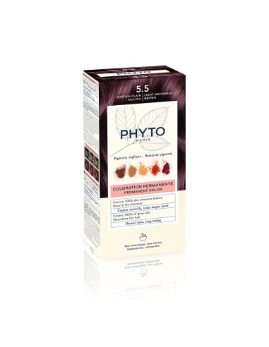 Phyto Color Permanent Color with Vegetable Pigments 5.5 Light Mahogany Brown