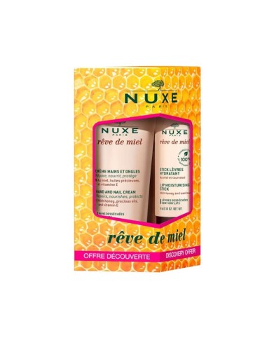 Nuxe Rêve de Miel Pack Hand and Nail Cream 30ml + Lip Moisturizing Stick 4gr
