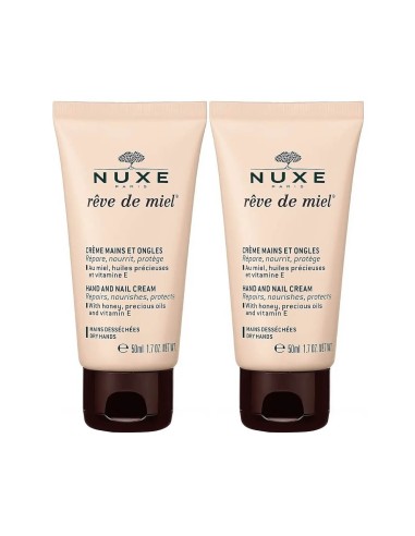 Nuxe Rêve de Miel Hand and Nail Cream 2x50ml