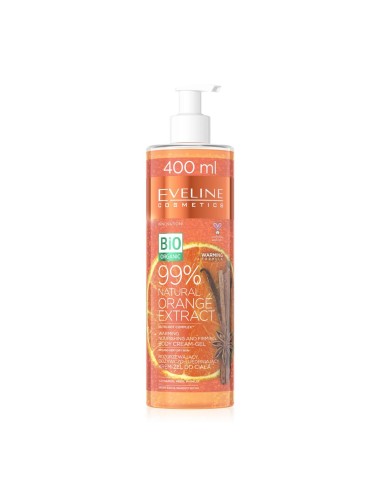 Eveline Cosmetics 99% Natural Orange Extract Warming Nourishing and Firming Body Cream Gel 400ml