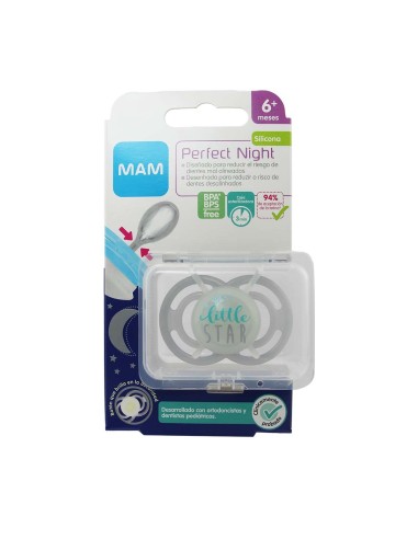 Mam Perfect Night Silicone 6 months Pink 1 Unit