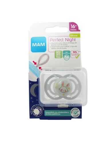Mam Perfect Night Silicone 16 months Pink 1 Unit